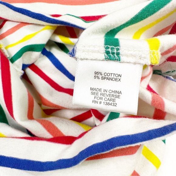 Modcloth Rainbow Top Fervour Cafe Parfait Stripe Off Shoulder Knit Medium Small - Picture 7 of 10